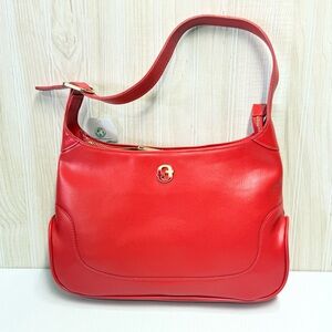 Red Leather Shoulder Bag